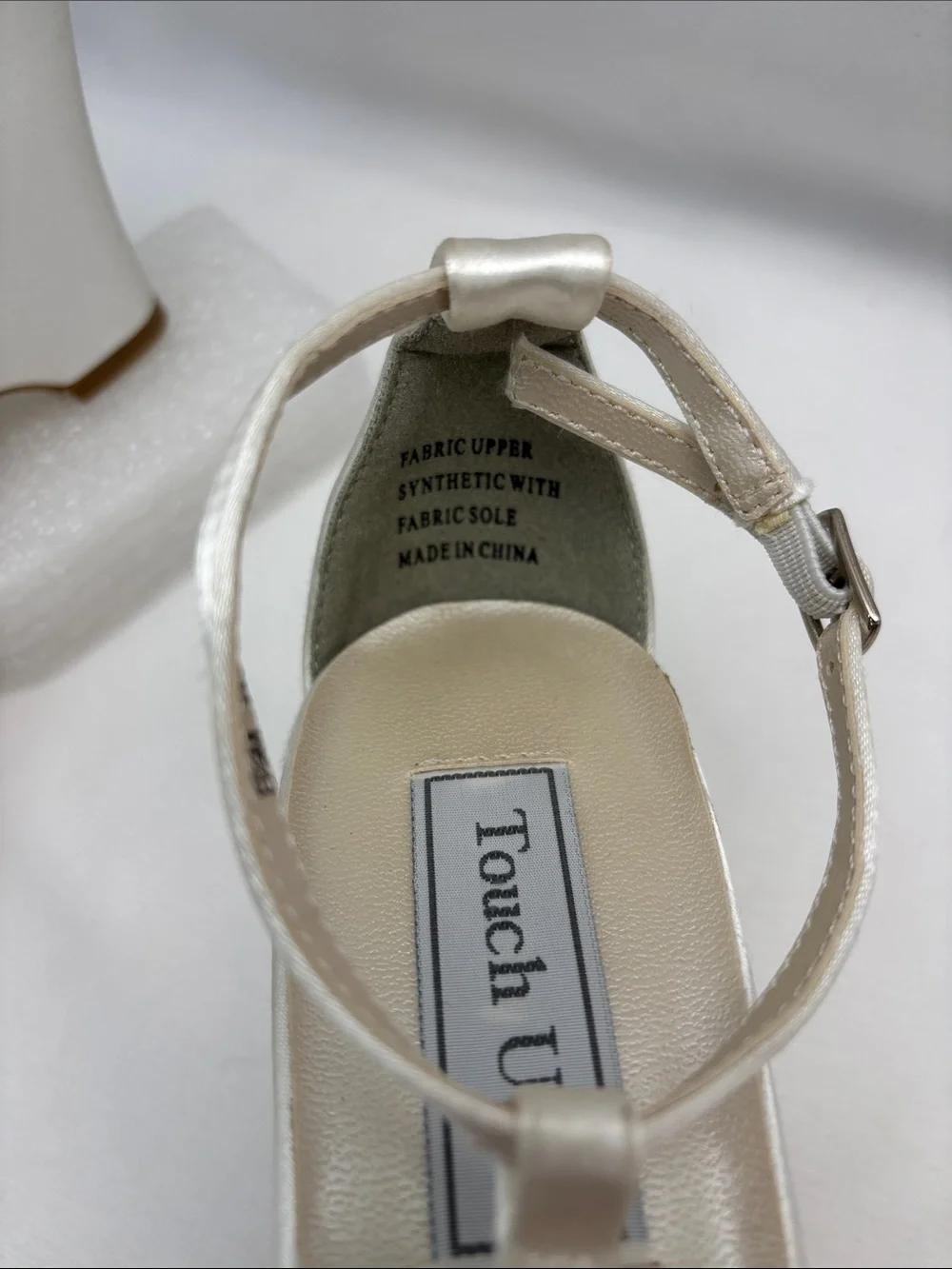 Touch Ups Ivory Satin Wedge Sandals